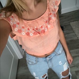 Orange Off-the-Shoulder Top